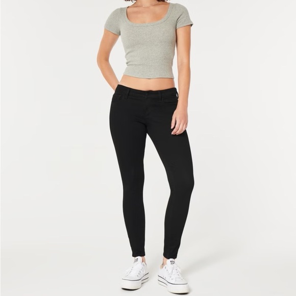 Hollister Denim - HOLLISTER Skinny Black Denim Jeans With Pockets Size 3R NEW
